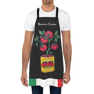 Personalized Italian Tomato Apron: Chef Cooking Gift