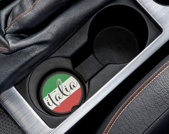 Italian Flag Soapstone Car Coaster: Italia Gift