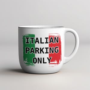 Italiaanse digitale download, grappig bord van Italië Italiaanse vlag, alleen Italiaans parkeren, Italië png, Italiaanse SVG-sticker, sticker.