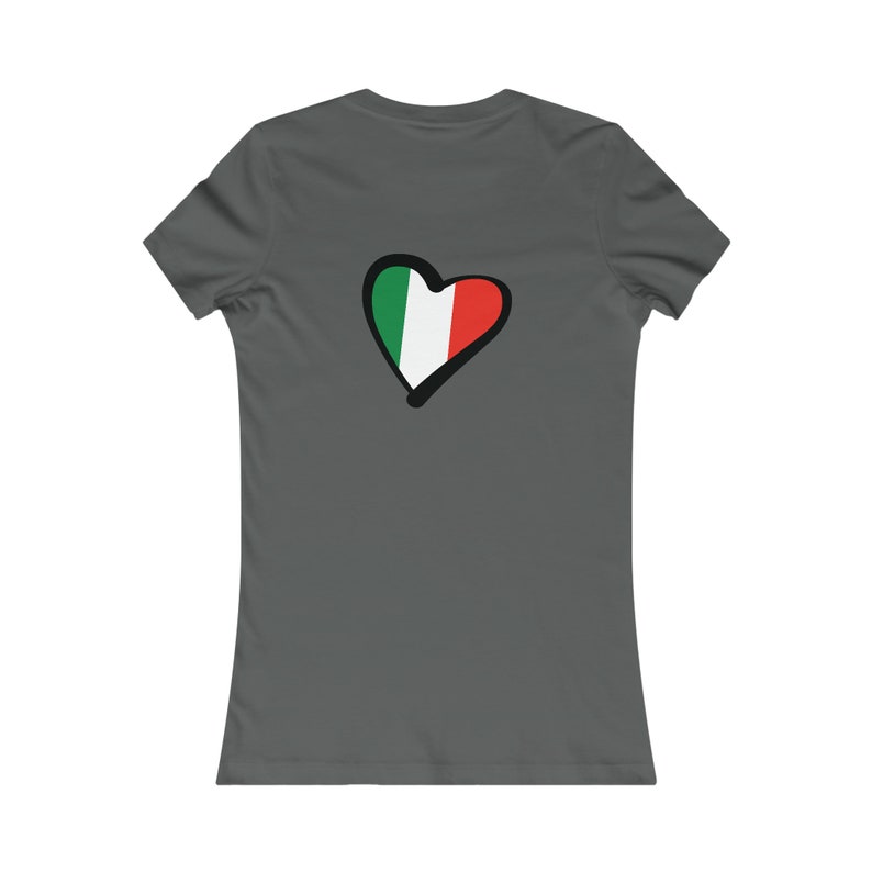 Italienisches T-Shirt, Ciao Bella italienisches T-Shirt, Lieblings-T-Shirt der Frauen, Italien-T-Shirt, Ciao Bella italienische Flagge Herz-T-Shirt, Geschenk für sie Bild 6