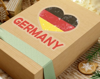 Germany Flag Sticker: Kiss-Cut Vinyl Decal