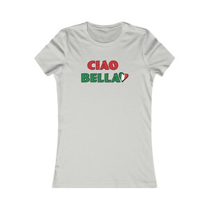 Italienisches T-Shirt, Ciao Bella italienisches T-Shirt, Lieblings-T-Shirt der Frauen, Italien-T-Shirt, Ciao Bella italienische Flagge Herz-T-Shirt, Geschenk für sie Bild 10