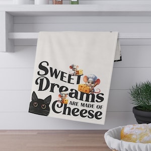 Kat keukenhanddoeken, kat theedoek, gepersonaliseerde dierenvriend cadeau keuken decor humor handdoek grillige keukenhanddoek
