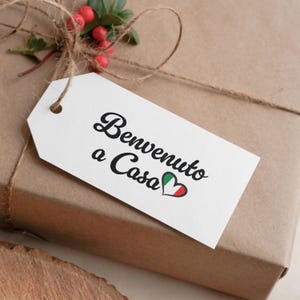 Benvenuti in italiano, download digitale, Italia Bentornati a casa, Cuore con bandiera italiana, Benvenuti a casa, Saluto italiano, PNG, SVG