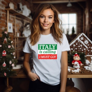 T-shirt L&#39;Italie m&#39;appelle : T-shirt unisexe en coton épais