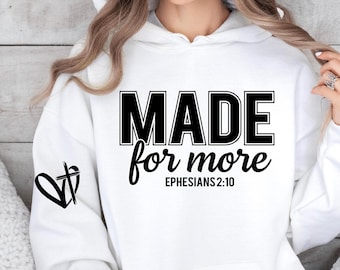 Sudadera cristiana con capucha, ropa inspirada en la fe, sudadera unisex con versículo bíblico