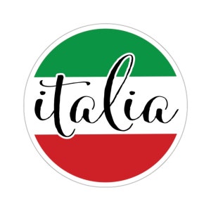 Adesivo in vinile con bandiera italiana: emblema dell&#39;Italia, decalcomania per laptop