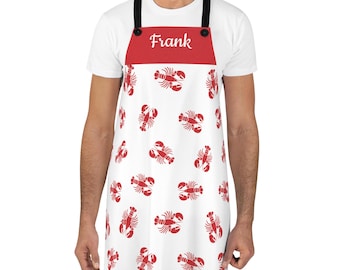 Personalized Lobster Apron, Nautical Chef Gift