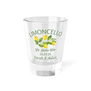 Limoncello Shot Glass, Italian 1 5oz Glass, Personalized Gift for Italian, Italian Gift for her, Gift for him, Italian Gift, Saluti Italiano