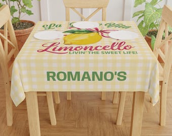 Limoncello Tablecloth: Italian Lemon Kitchen Decor