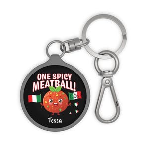 Chaveiro italiano, chaveiro personalizado com uma almôndega picante, chaveiro com bandeira italiana Ciao, chaveiro italiano, presente italiano engraçado