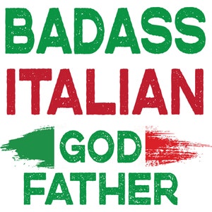Descarga instantánea italiana Badass Dios Padre, calcomanía de Italia, pegatina, diseño de camiseta Dios Padre italiano, Badass PNG, SVG