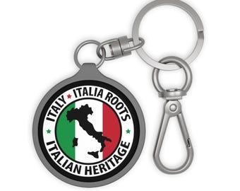 Porte-clés Italian Roots : Porte-clés acrylique drapeau de l'Italie