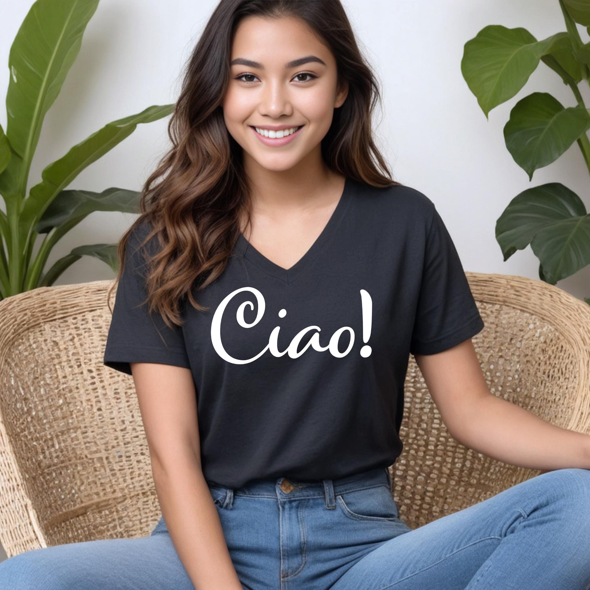 Ciao Italy V-neck T-shirt: Unisex Italian Gift Tee - Etsy