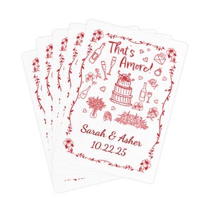 Benutzerdefinierte italienische Hochzeits-Pokerkarten, italienisches Spiel für Paare, personalisierte Italien-Geschenke, italienische Brautpartybevorzugungs-Spielabend