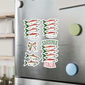 Sardinia Italy Vinyl Decal Set: Italian Travel Souvenir Stickers
