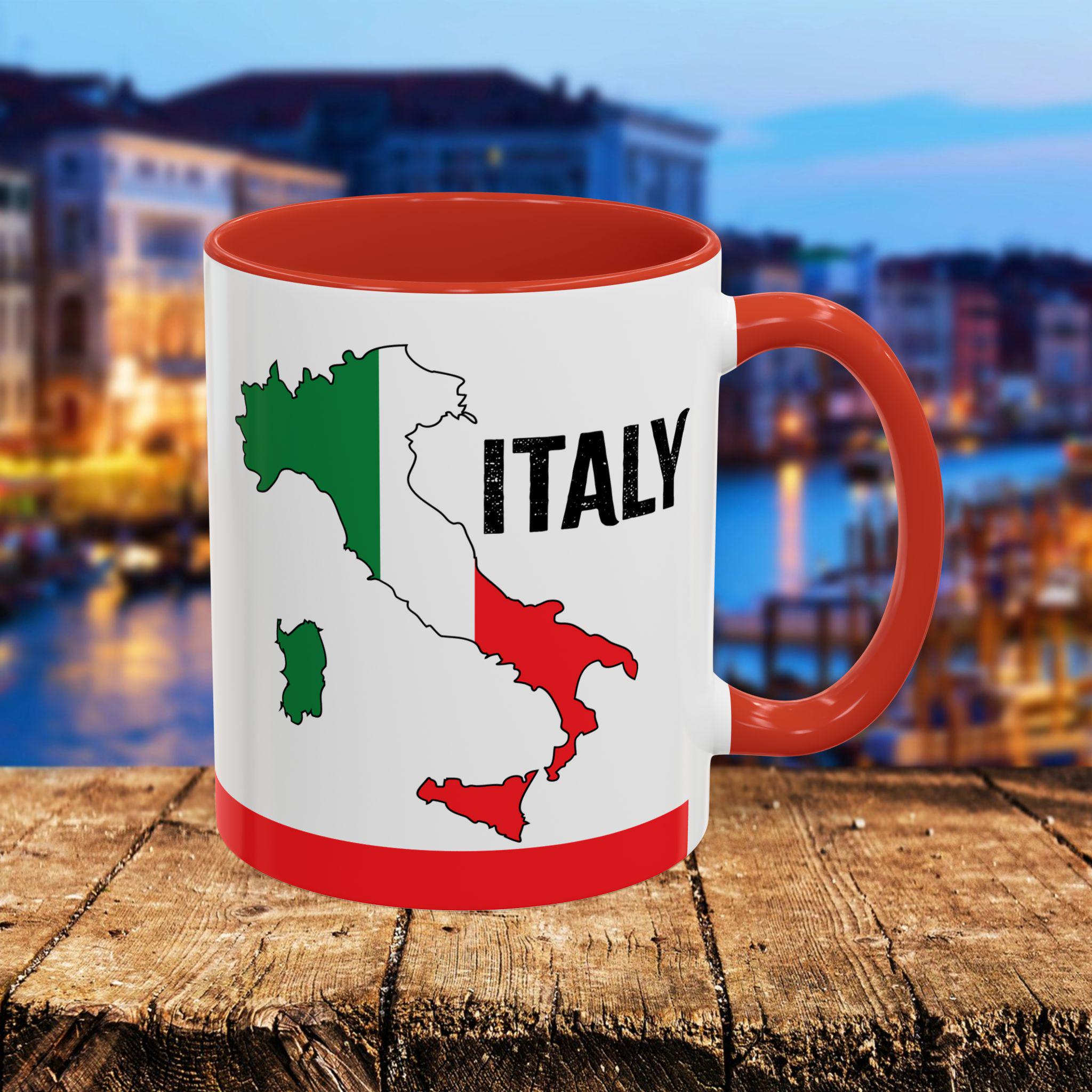 イタリア国旗柄コーヒーマグカップ：イタリアのお土産にぴったりの