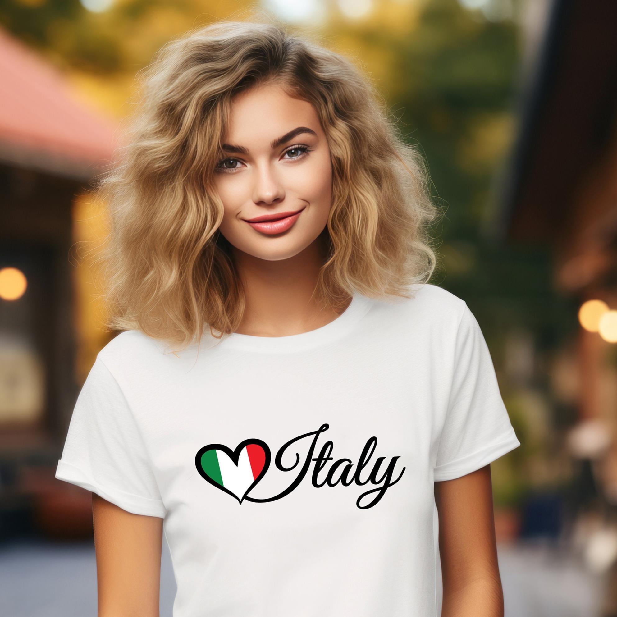 Italian Heart Flag T-shirt: Italia Tee, Unisex Softstyle - Etsy
