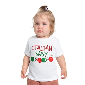 Fun Italian Baby TShirt Baby Short Sleeve Shirt, Baby Italy T-shirt, Fun Italian Baby Tshirt for baby gift, baby shower gift, gift for baby