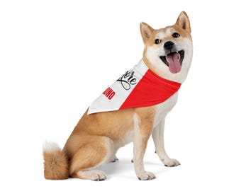 Amore Italian Flag Pet Bandana | Personalized Dog Scarf