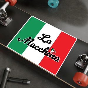 Adesivo bandiera italiana: decalcomania in vinile La Macchina