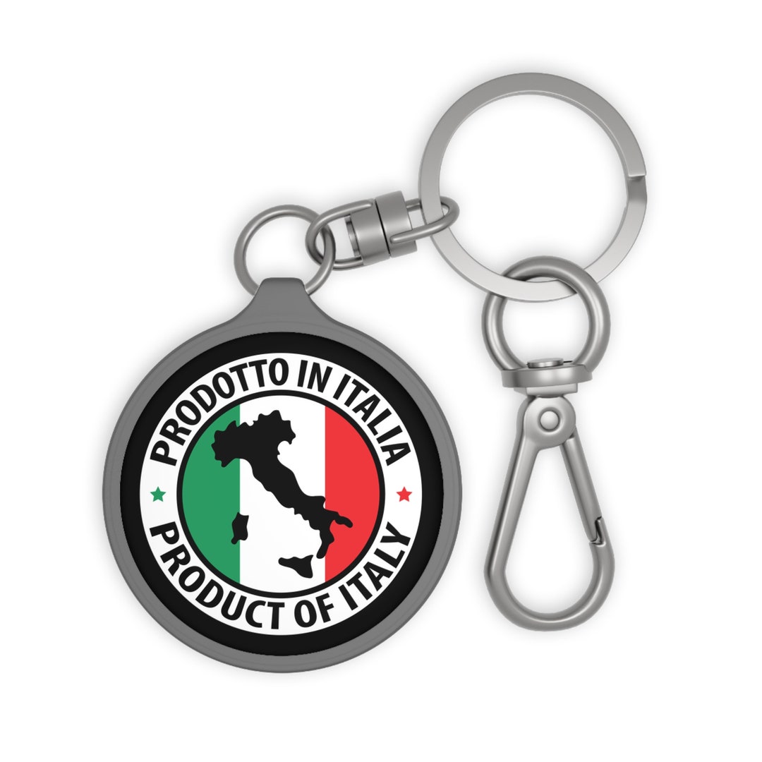 Italian, Italy Keychain, Product of Italy, Key Tag, Italian Keyring