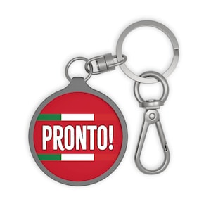 Italian, Italy Keychain, Pronto, Key Tag, Italian Keyring, Gift for her, Gift for him, Gift for friend, Italian flag
