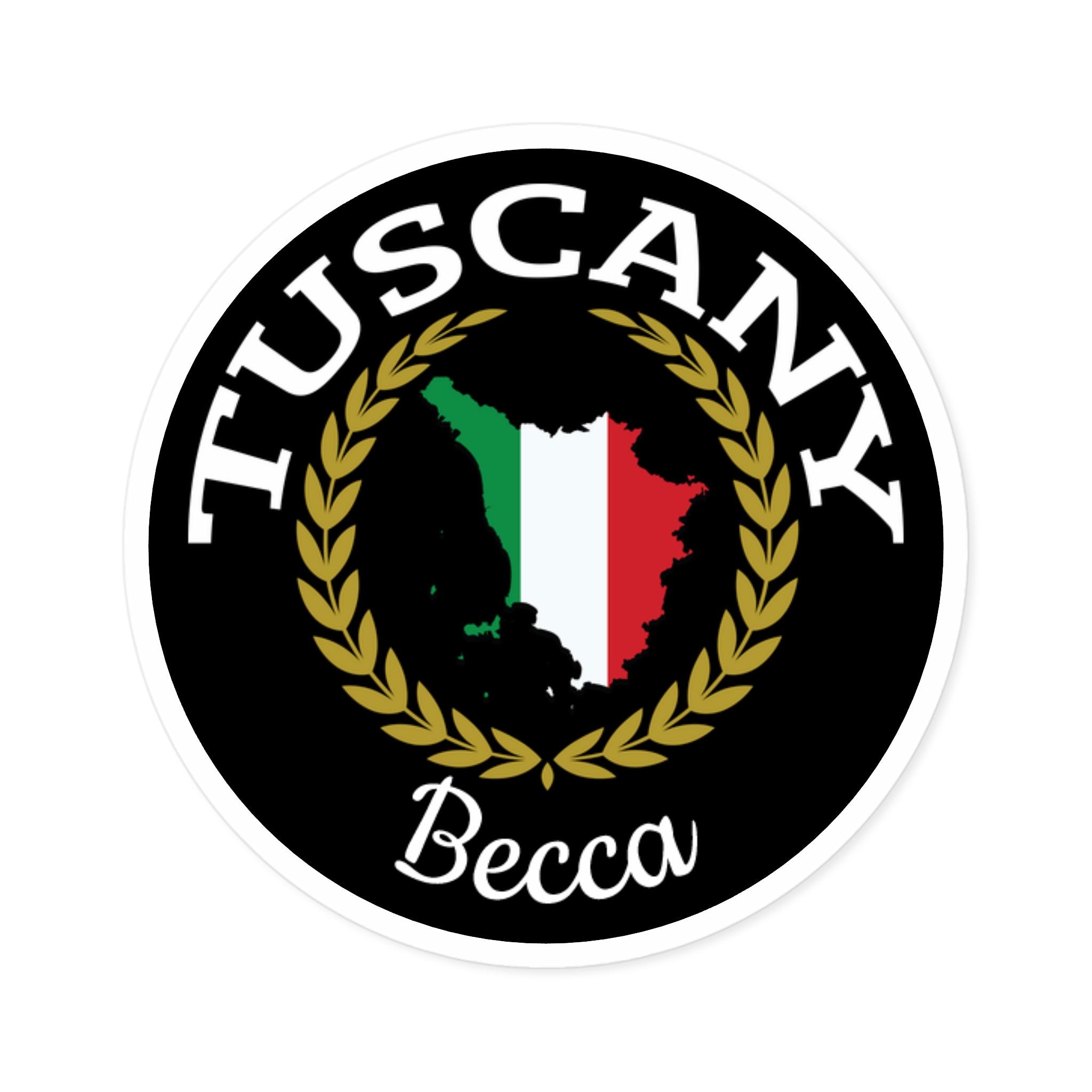 トスカーナのイタリア国旗ステッカー：ノートパソコン、冷蔵庫などに 