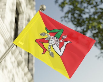 シチリアの旗: メドゥーサ トリナクリア、イタリアの家の装飾 - Etsy 日本