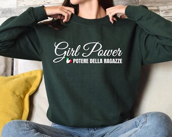 Girl Power Sweatshirt: Embroidered Feminist Crewneck, Ethically Made