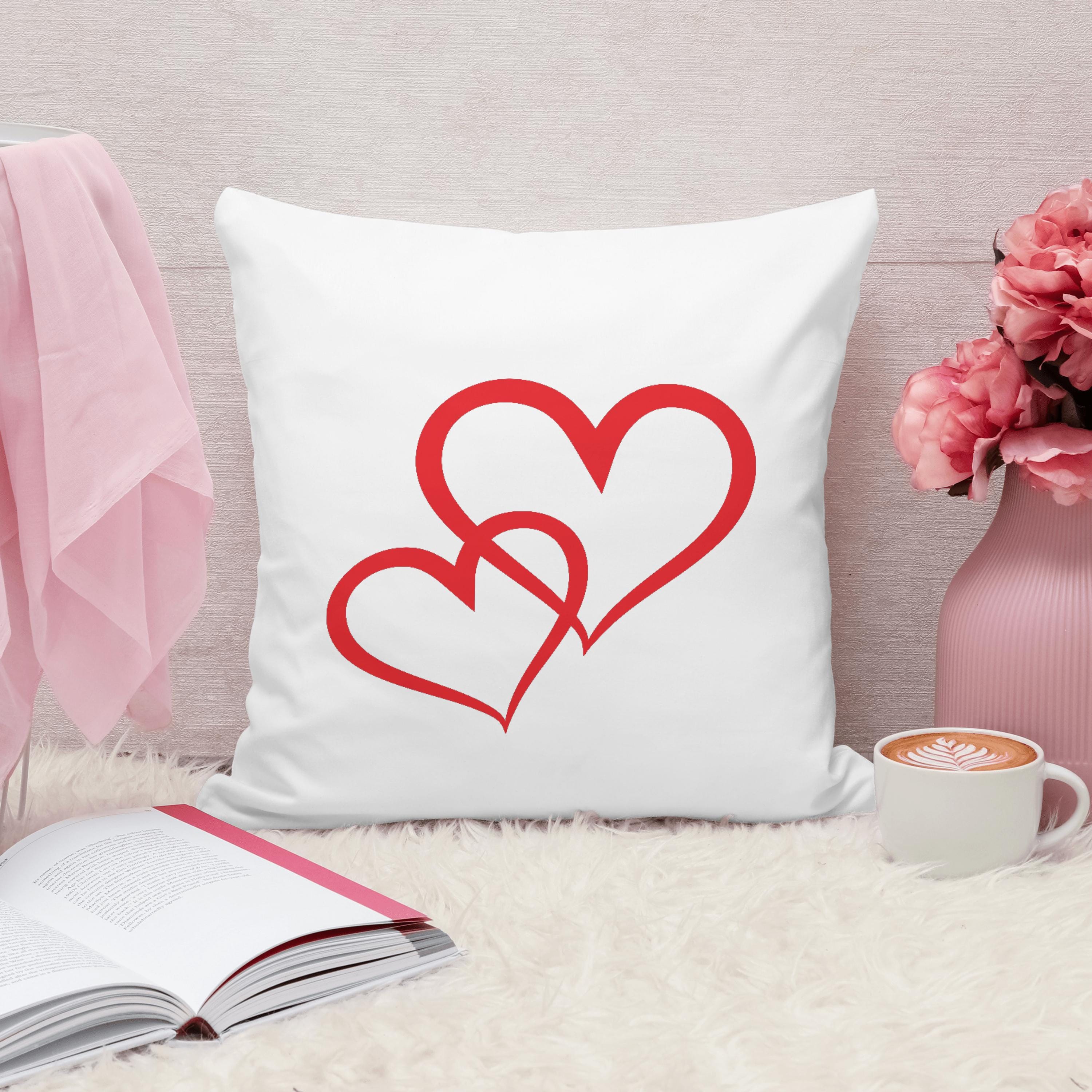 Motivo A Forma Di Cuori Stampa Romantica Di San Valentino Forma A Cuore Di Ciliegio Su Sfondo