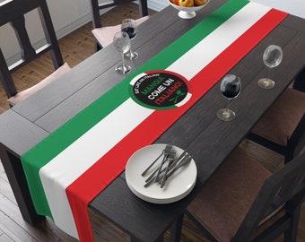 Italian Flag Table Runner: Mangia, Eat Like an Italian