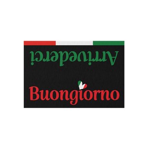 Alfombra con bandera italiana de Buongiorno, alfombra para exteriores/alfombrilla para puerta de entrada imagen 9