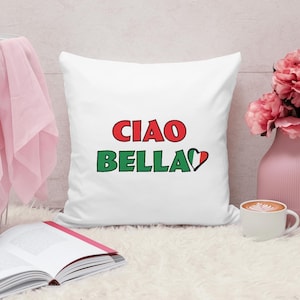 Téléchargement numérique italien Ciao Bella, Ciao Italie, Ciao Bella, expression italienne, drapeau italien coeur, sticker italien, Italie Sticker Art, PNG, SVG