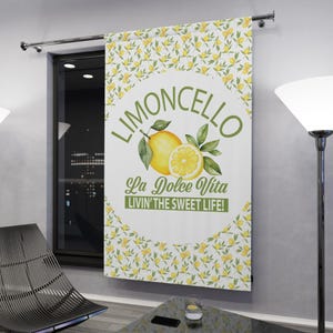 Limoncello Blackout Curtain: Italian Kitchen & Bar Decor, 50x84