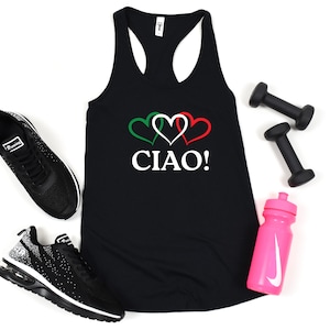Ciao Italian Flag Hearts - PNG SVG Decal Sticker (Digital Download)