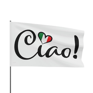 Ciao Italian Flag: Polyester Italy Home Decor