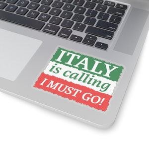 Adesivo &quot;L&#39;Italia chiama&quot; - Adesivo in vinile con bandiera italiana