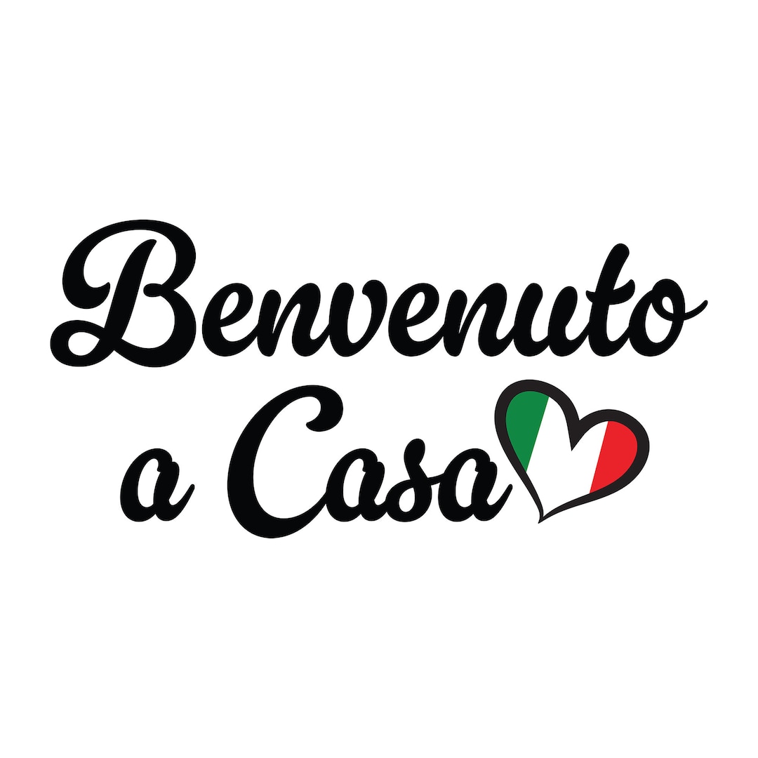 Italian Digital Download, Italy Back Home, Italian Flag Heart, Benvenuti a Casa