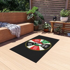 Tapete italiano para área externa, capacho personalizado com bandeira italiana divertida, decoração para casa italiana, presente de casamento, tapete para levar vinho, almôndegas para gorjetas