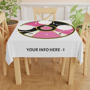 Nappe personnalisée pour fête de mariage, napperon de cartes de jeu Spin the Bottle, divertissements pour fête de mariage, soirée de jeux entre amis, EVJF