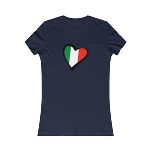 Italienisches T-Shirt, Ciao Bella italienisches T-Shirt, Lieblings-T-Shirt der Frauen, Italien-T-Shirt, Ciao Bella italienische Flagge Herz-T-Shirt, Geschenk für sie Bild 8
