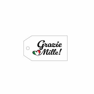 Étiquettes imprimables modèle Avery italien, téléchargement numérique italien, étiquettes cadeaux Grazie Mille, étiquettes suspendues italiennes DIY, téléchargement PDF