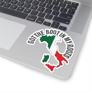 Adesivo divertente con le radici italiane: decalcomania in vinile con taglio a bacio