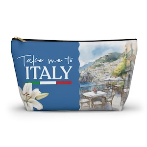 Italy Travel Gift, Personalized Italian Travel Bag, Italy Honeymoon gift, Take me to Italy Design, Gift for Italian Women, Italy Girl Trip