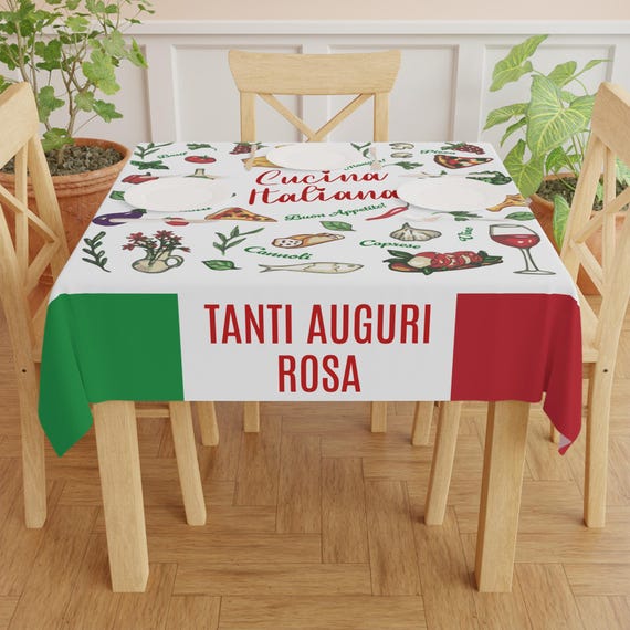 Italienische Tischdecke fürs Abendessen am Sonntag: Personalisierte Tischdecke