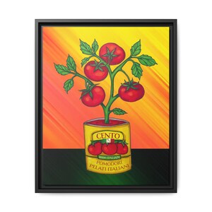 Italian Tomato Canvas Print: Cento Food Art Kitchen Decor