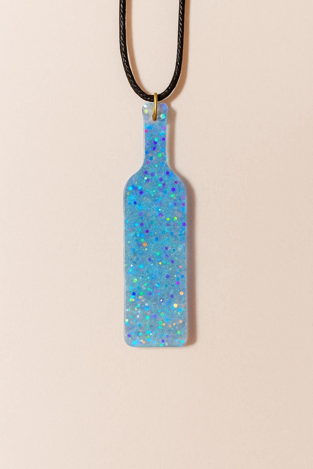 ブルーグリッター樹脂ワインボトルペンダントネックレス - Etsy 日本