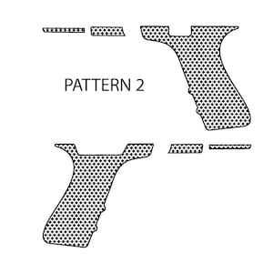 Laser Engraving Stippling Template for Glock 19 Frame Pattern 2 Left Right