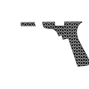 Paquete de plantillas de punteado de grabado láser para Glock 19 y 17 marcos- 2 paquetes combinados de patrones personalizados: izquierda derecha
